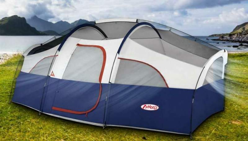 8-person tents with screened porch