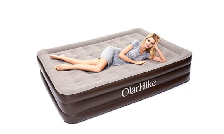 olarhike queen air mattress with built in pump