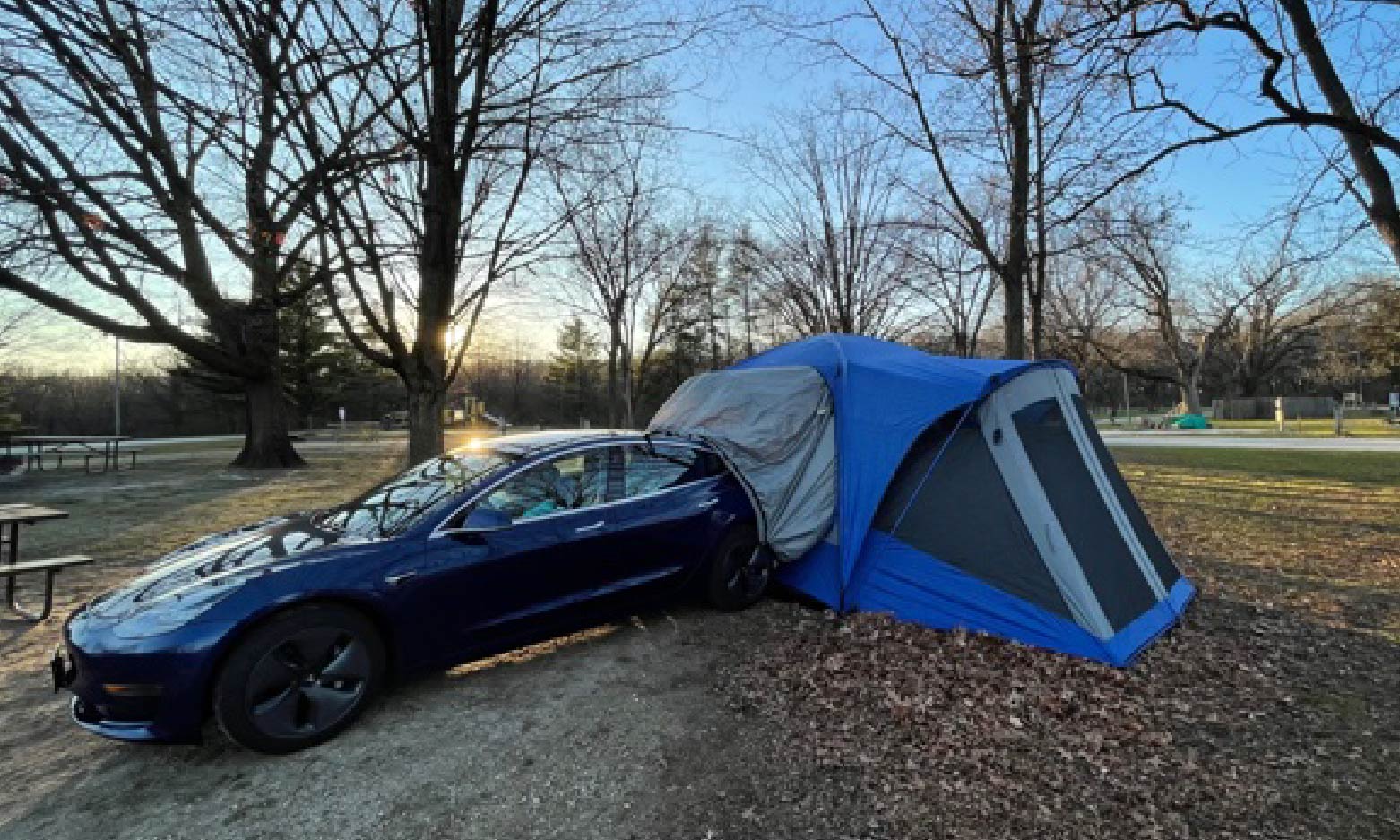 Tesla Model 3 Tent Camping